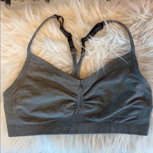 Lululemon Ebb & flow bra 8 heathered dark gray